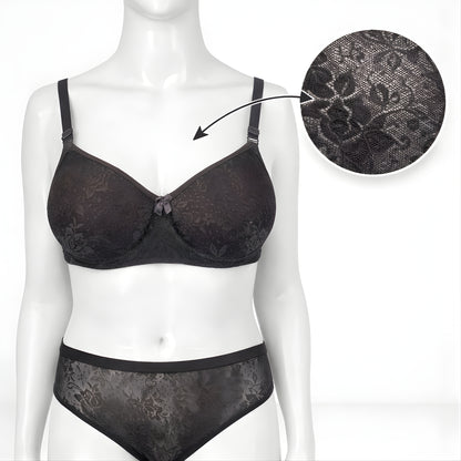 Stylish Women Lingerie Set with Lace Design | Padded Bra & Panty Set