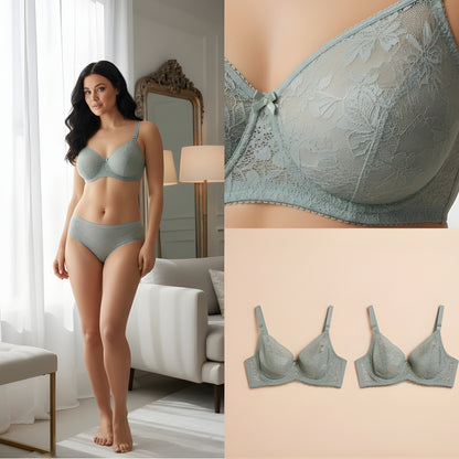 Stylish Women Lingerie Set with Lace Design | Padded Bra & Panty Set