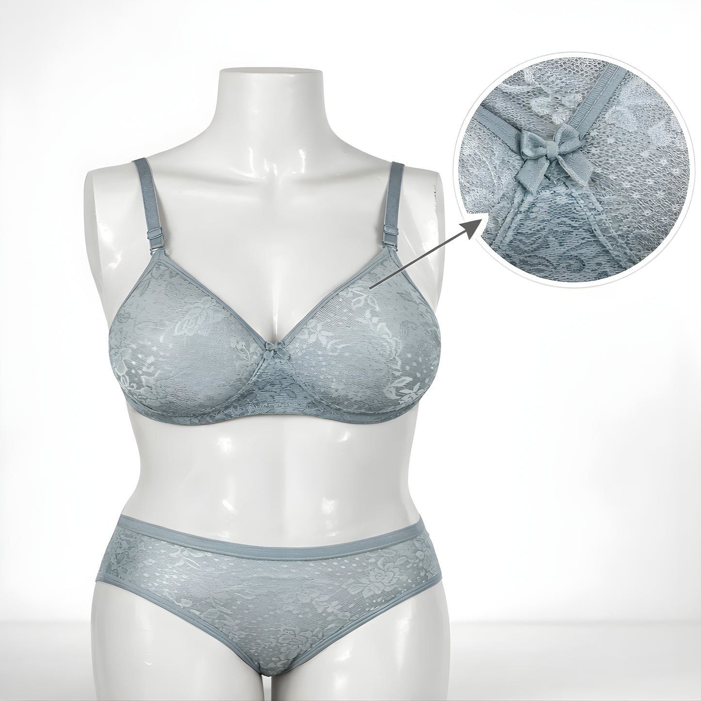 Stylish Women Lingerie Set with Lace Design | Padded Bra & Panty Set