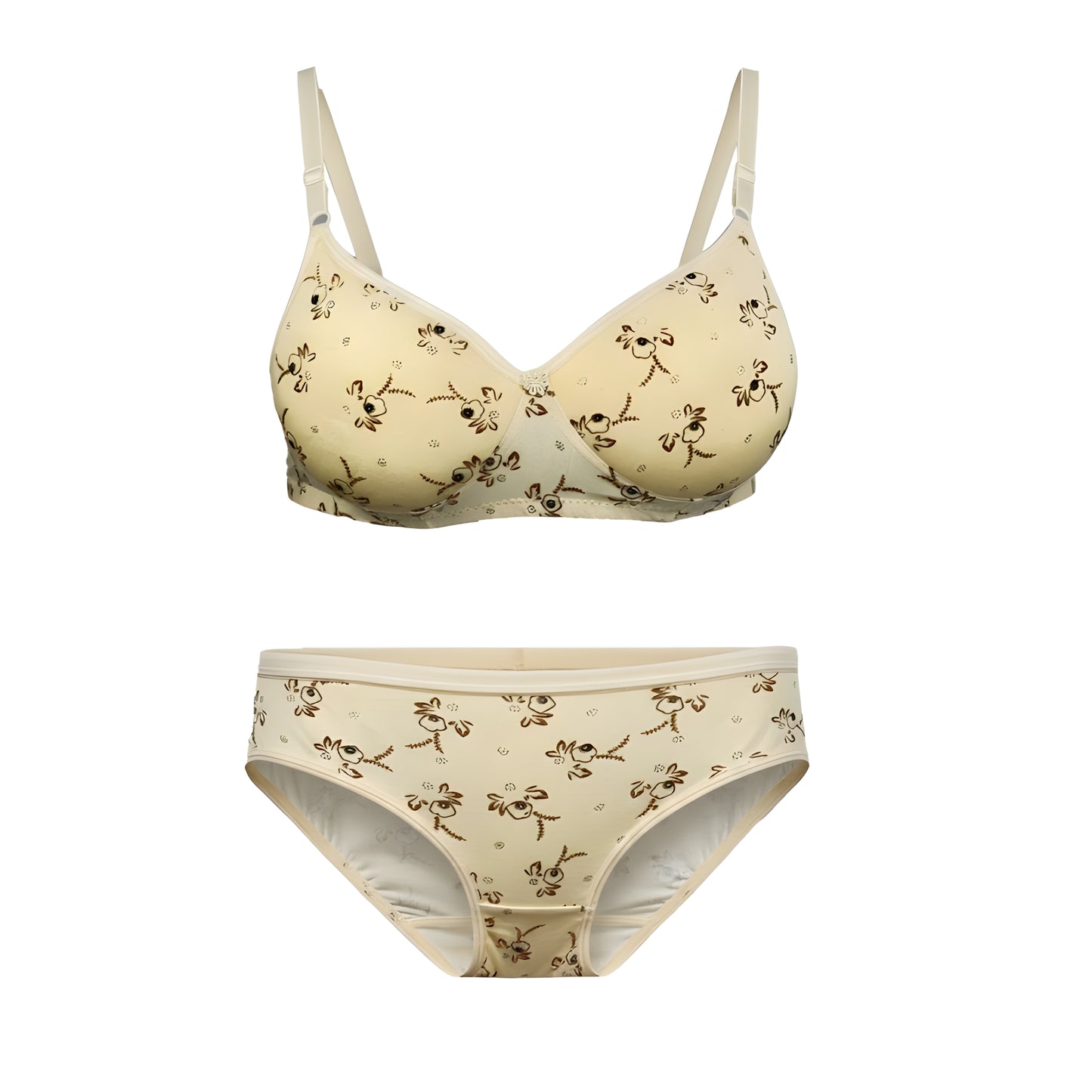 Women Padded Printed Bra Panty Set | Soft & Comfortable Designer Lingerie Set for Daily