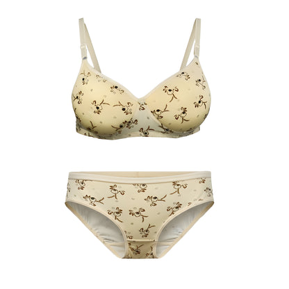 Women Padded Printed Bra Panty Set | Soft & Comfortable Designer Lingerie Set for Daily