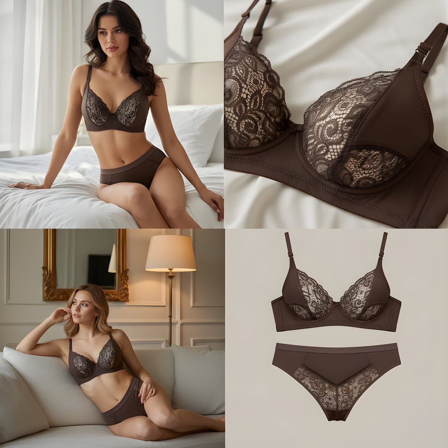 Women Lace Bra Panty Set | Soft & Comfortable Designer Lingerie Set for Daily