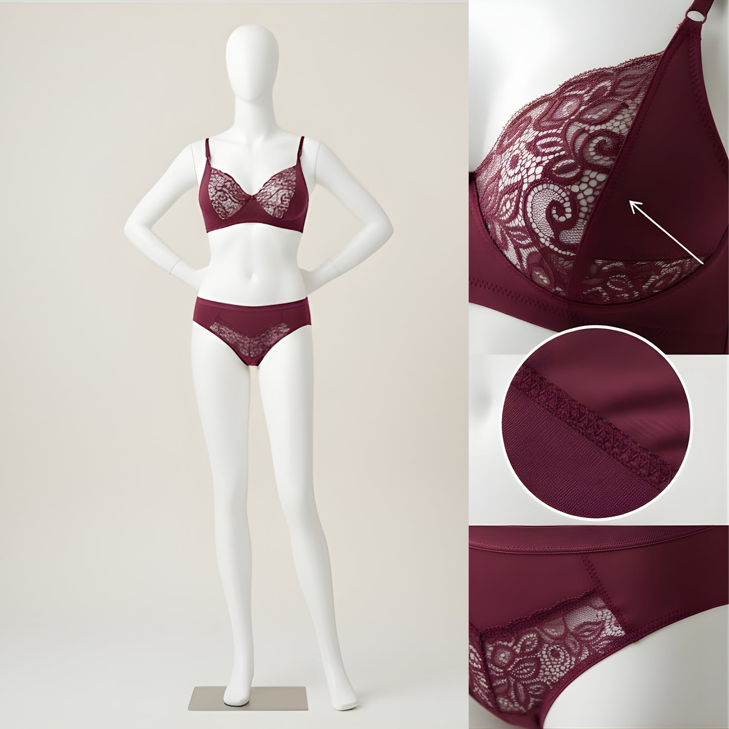 Women Lace Bra Panty Set | Soft & Comfortable Designer Lingerie Set for Daily