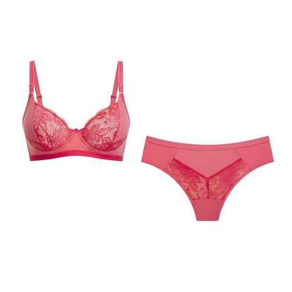 Women Lace Bra Panty Set | Soft & Comfortable Designer Lingerie Set for Daily