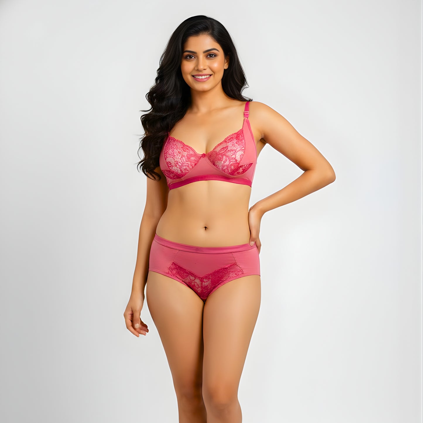 Women Lace Bra Panty Set | Soft & Comfortable Designer Lingerie Set for Daily